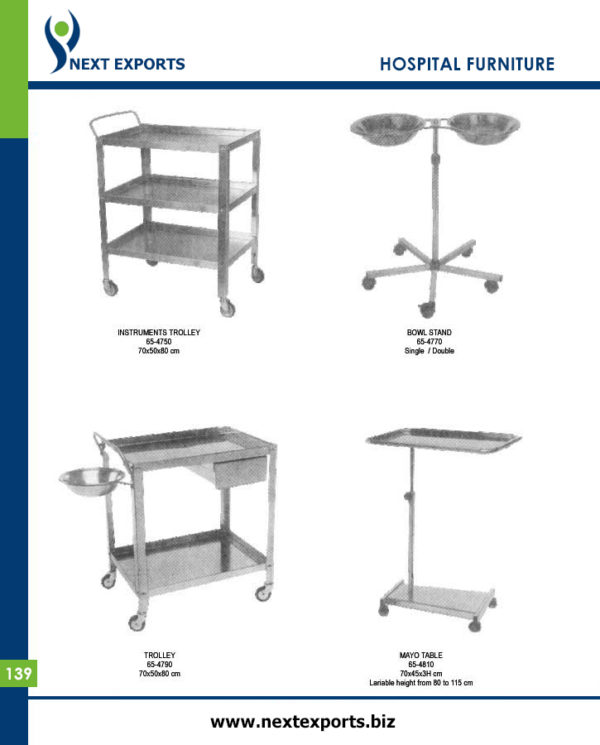Hospital Furniture Next Exports Surgical Instruments