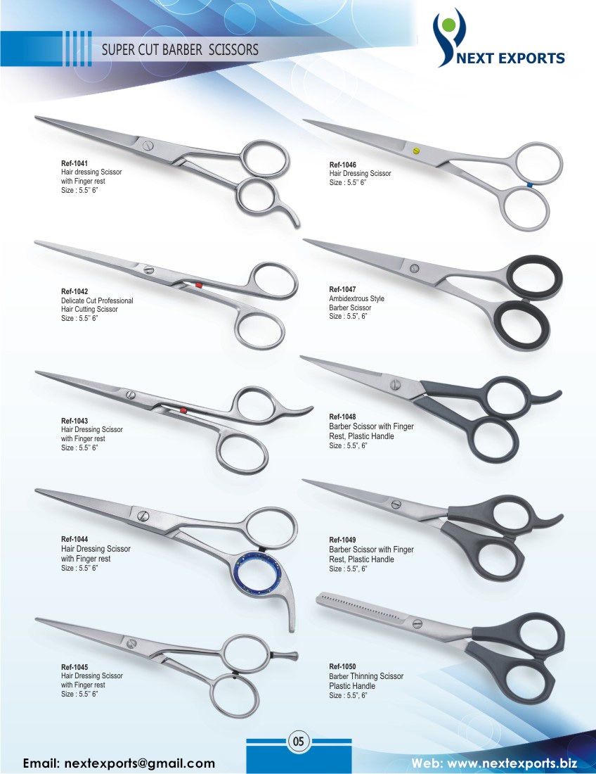 Barber Scissors Types Super Cut Barber Scissors - Next Exports Beauty Instruments